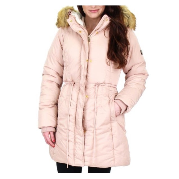 JESSICA SIMPSON Blush Sherpa Hooded Anorak Jacket - Picture 13 of 16